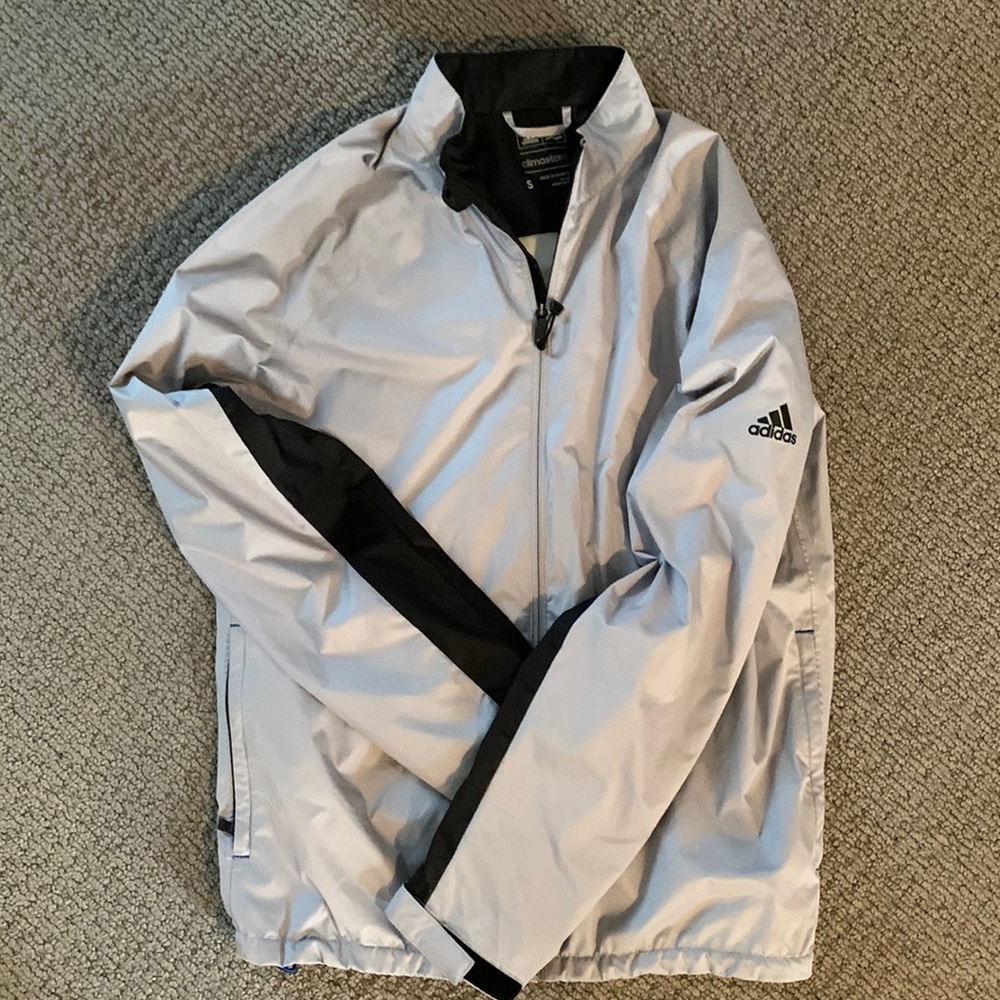 Adidas Climastorm Gray Windbreaker
